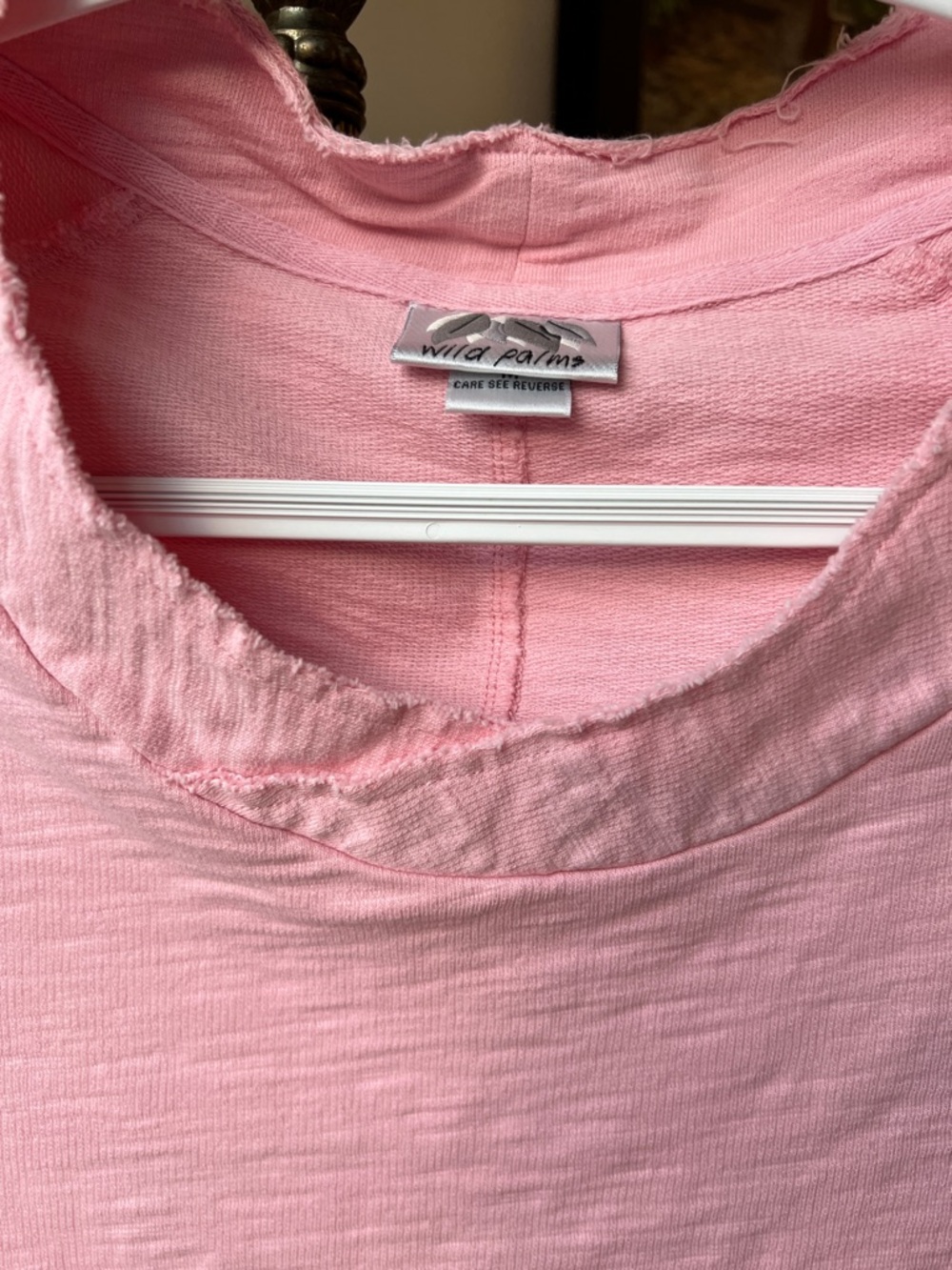 Boho Cozy Cotton Pink Women's Pullover Top - Picture 3 of 6